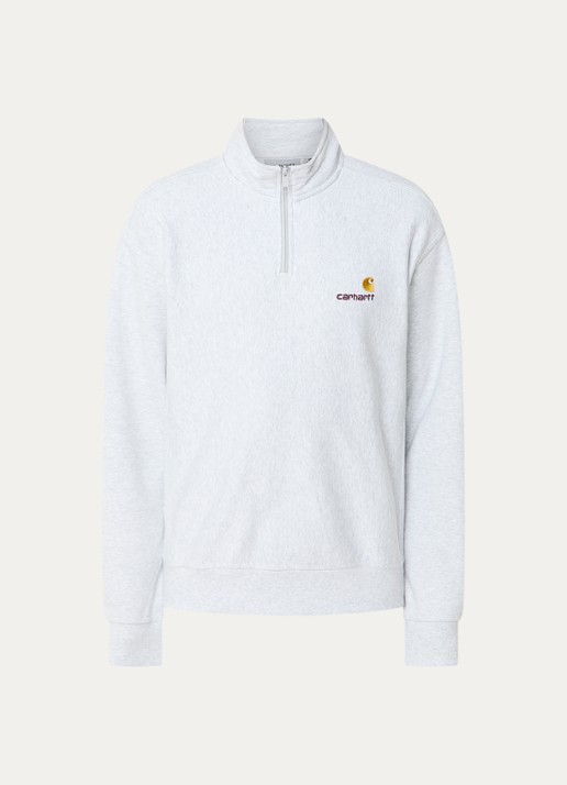 Carhartt WIP Sweater met halve rits en logoborduring