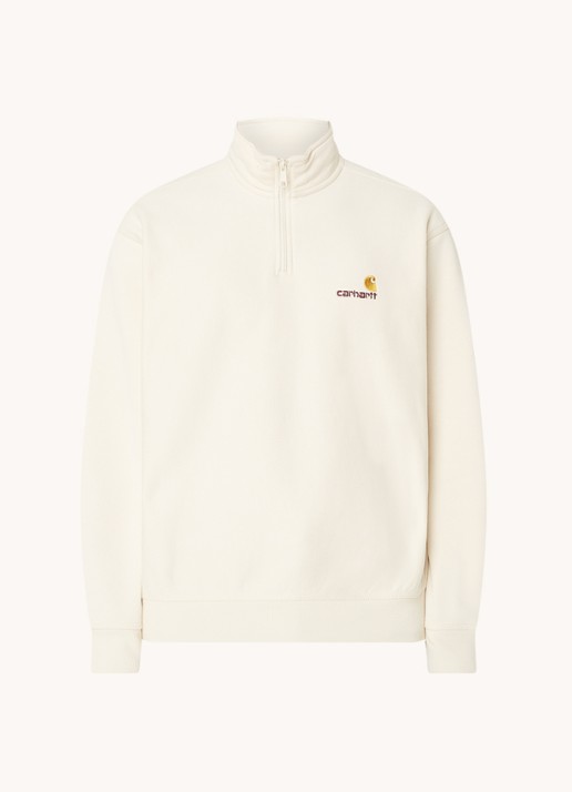 Carhartt WIP Sweater met logo en halve rits