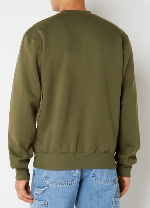 Carhartt WIP Sweater met logoborduring - achterkant legergroen