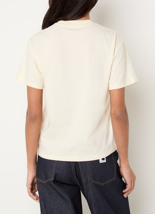 Carhartt WIP T-shirt met logo - achterkant 4 lichtgeel
