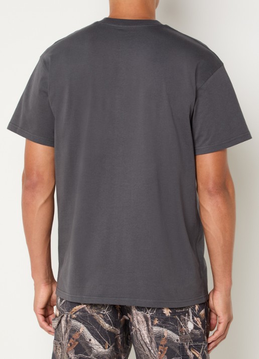 Carhartt WIP T-shirt met logo - achterkant 4 antraciet