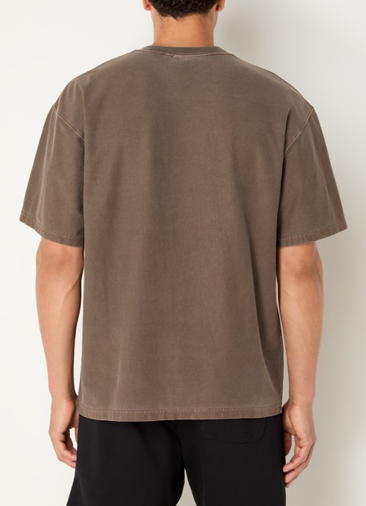 Carhartt WIP T-shirt met logoborduring - achterkant bruin