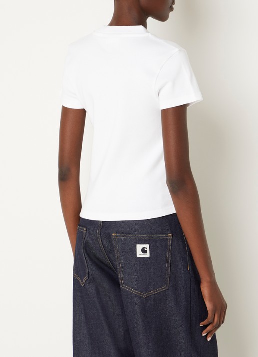 Carhartt WIP T-shirt met logoprint - achterkant 4 wit