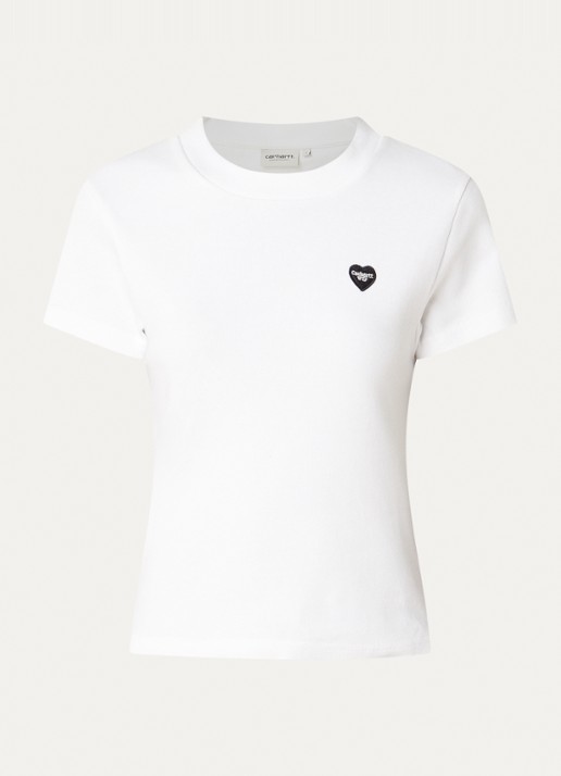 Carhartt WIP T-shirt met logoprint - voorkant wit