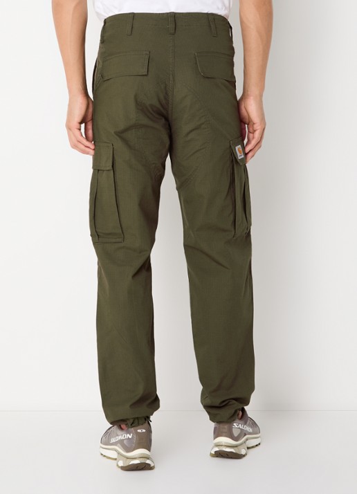 Carhartt WIP Tapered fit cargobroek met opgestikte zakken - achterkant 5 bruin