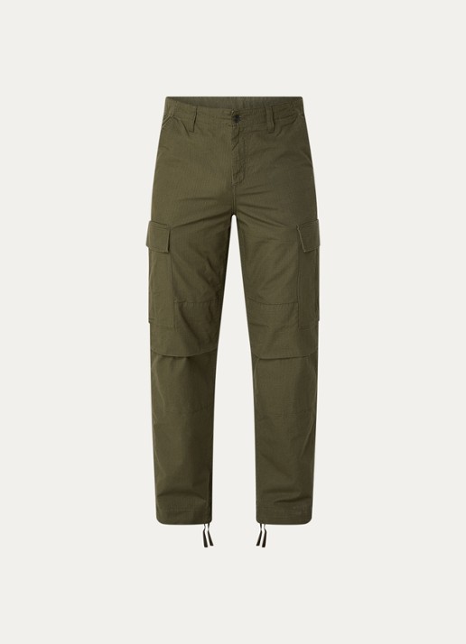 Carhartt WIP Tapered fit cargobroek met opgestikte zakken - voorkant bruin