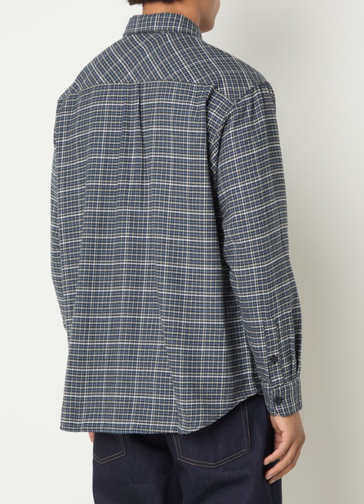 Carhartt WIP Todrick regular fit overhemd met ruitdessin - achterkant 4 indigo