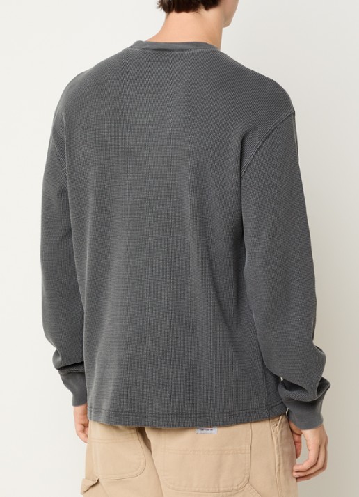 Carhartt WIP Vista sweater met logoborduring - achterkant 2 donkergrijs