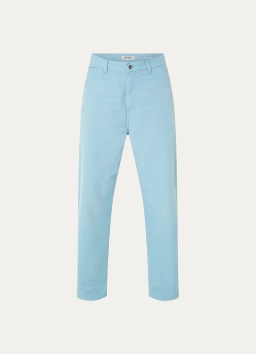 Carhartt WIP W' Brandon high waist loose fit cargobroek met steekzakken - voorkant blauwgrijs