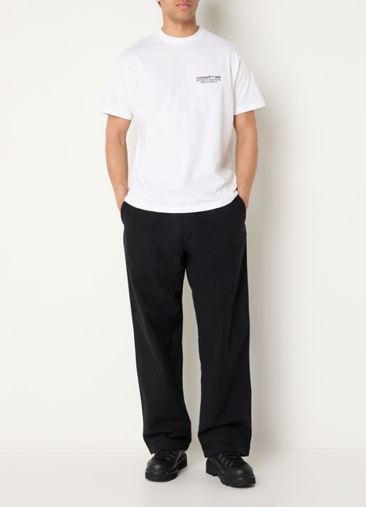 Carhartt WIP Walton straight fit jeans met gekleurde wassing - voorkant 3 zwart