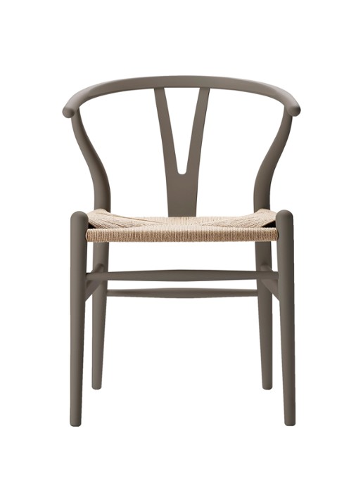 Carl Hansen & Son CH24 Ilse Crawford Wishbone stoel 55 x 76 cm - voorkant grijs
