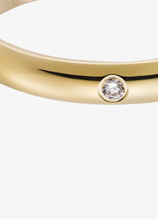 Cartier 1895 trouwring, van 18 karaat geelgoud met diamant CRB4057600 - detail 9 geelgoud
