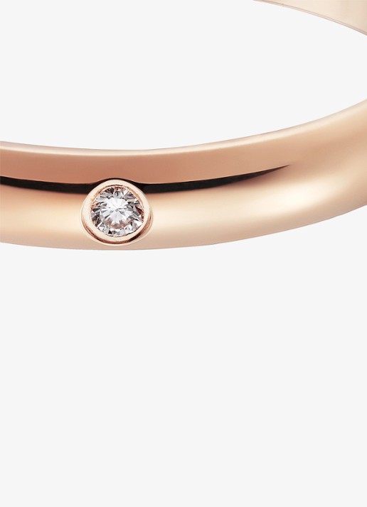 Cartier 1895 trouwring van 18 karaat roségoud met 0.01 ct diamant CRB4088200 - detail 5 roségoud