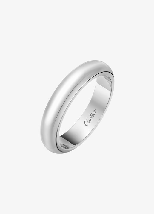 Cartier 1895 trouwring, van 18 karaat witgoud CRB4036800 - achterkant 8 witgoud