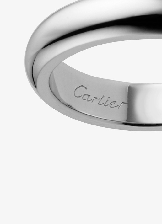 Cartier 1895 trouwring, van 18 karaat witgoud CRB4036800 - detail 4 witgoud