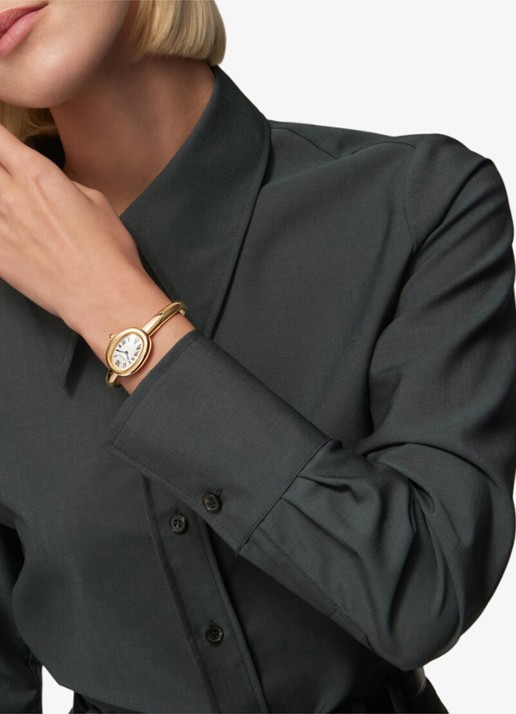 Cartier Baignoire horloge van 18 karaat geelgoud, maat 17 CRWGBA0037 - voorkant 2 geelgoud