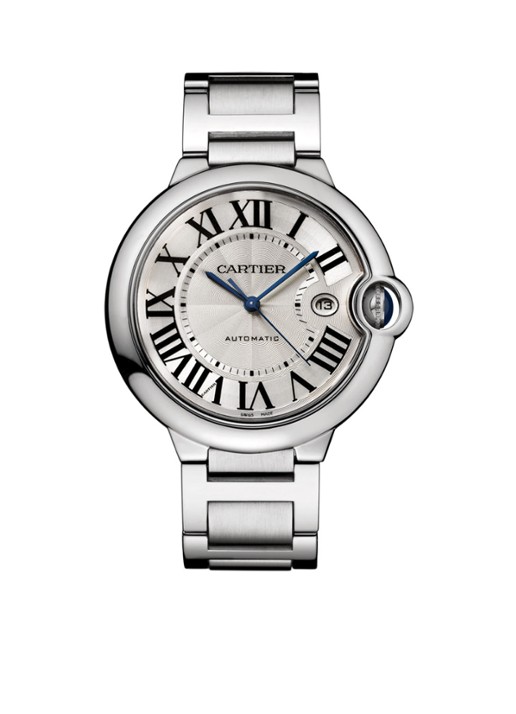 Cartier Ballon Bleu de Cartier 42 mm horloge van staal W69012Z4 - voorkant zilver