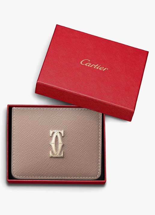Cartier C de Cartier pasjeshouder van kalfsleer CRL3002496 - detail 5 beige