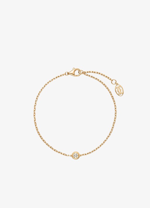 Cartier Cartier d'Amour armband, middel model van 18 karaat geelgoud met 0.13 ct met diamant CRB6062917