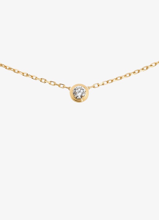 Cartier Cartier d'Amour ketting, groot model van 18 karaat geelgoud met 0.18 ct diamant CRB7215500 - detail geelgoud