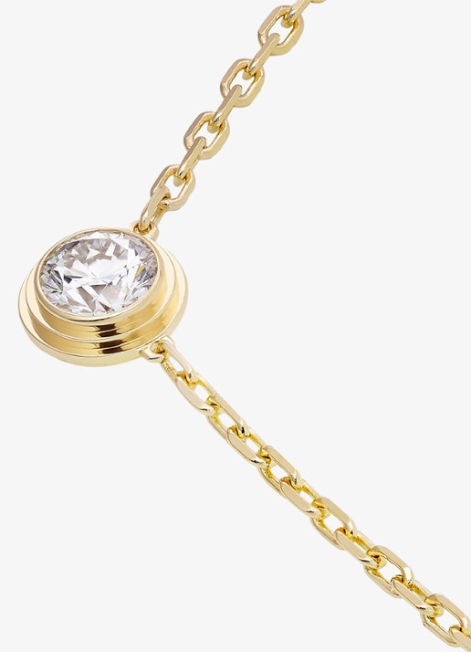 Cartier Cartier d'Amour ketting, groot model van 18 karaat geelgoud met 0.18 ct diamant CRB7215500 - detail 2 geelgoud