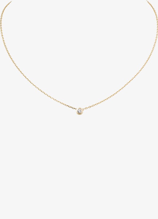 Cartier Cartier d'Amour ketting, groot model van 18 karaat geelgoud met 0.18 ct diamant CRB7215500