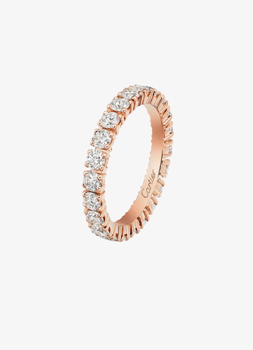 Cartier Cartier Destinée trouwring, van 18 karaat roségoud met 1.34 ct diamant CRN4722700 - achterkant roségoud