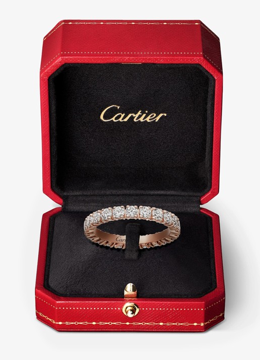 Cartier Cartier Destinée trouwring, van 18 karaat roségoud met 1.34 ct diamant CRN4722700 - detail 8 roségoud
