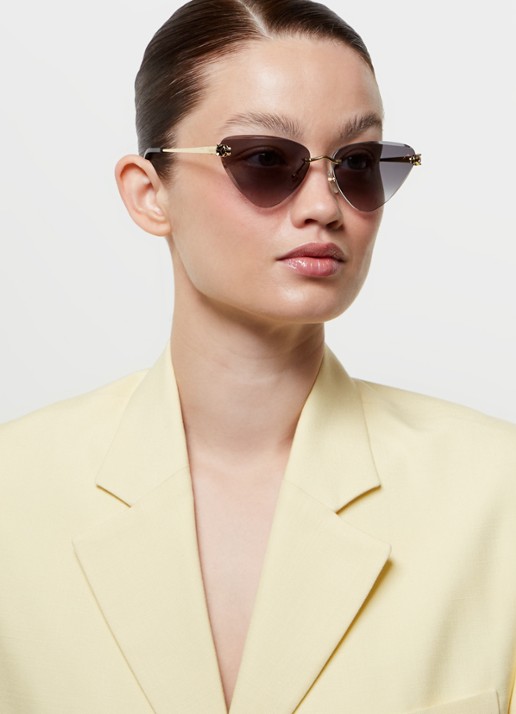 Cartier Cat Eye zonnebril CT0399S - voorkant 2 goud