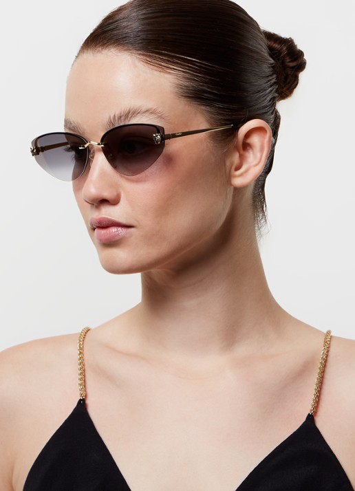 Cartier Cat Eye zonnebril CT0431S - voorkant 5 goud