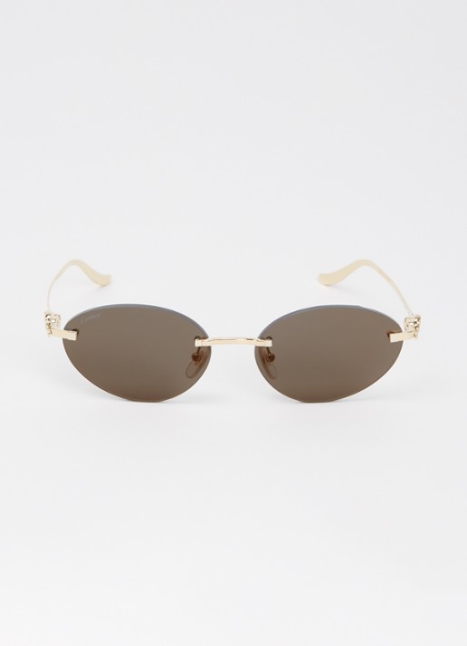 Cartier Cat Eye zonnebril CT0504S - detail goud