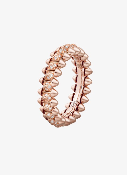 Cartier Clash de Cartier ring, klein model van 18 karaat roségoud met 0.31 ct diamant CRN4796100 - detail 5 roségoud