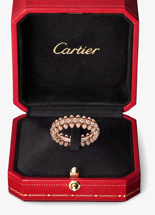 Cartier Clash de Cartier ring, klein model van 18 karaat roségoud met 0.31 ct diamant CRN4796100 - detail 8 roségoud