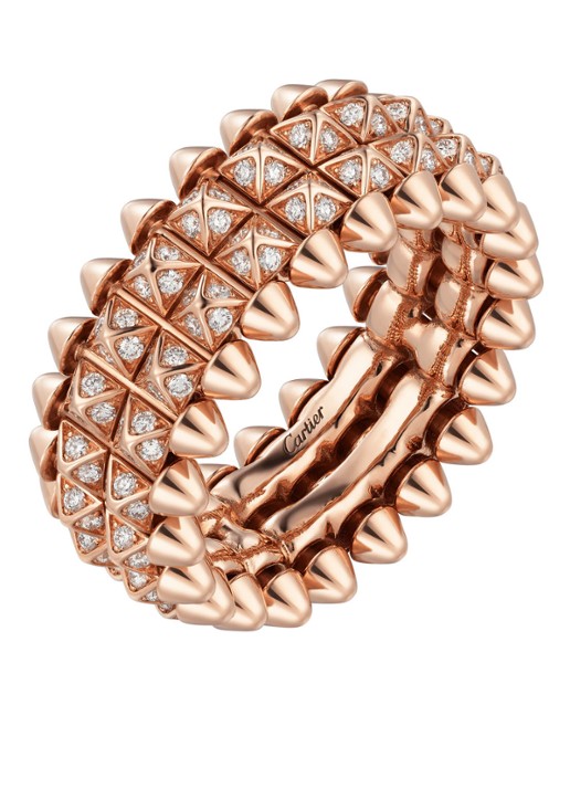 Cartier Clash de Cartier ring van 18 karaat roségoud met diamanten CRB4237953 - voorkant 2 roségoud