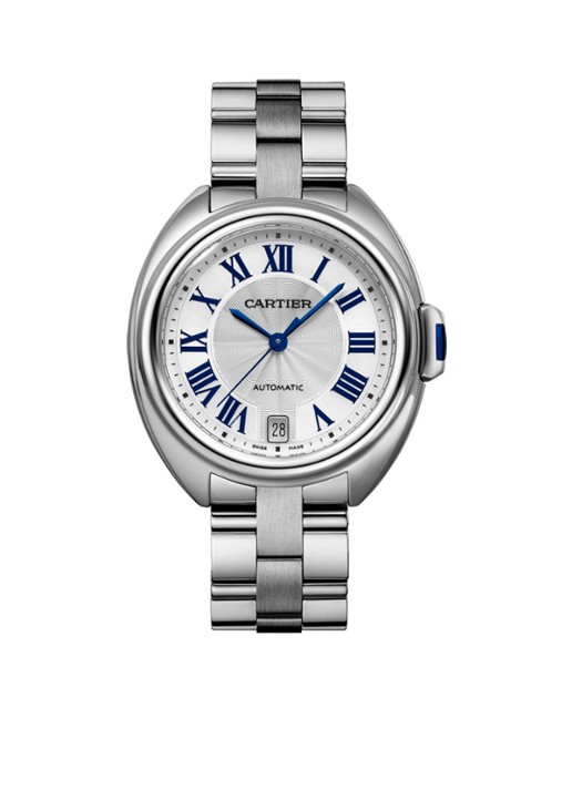 Cartier Clé de Cartier 35 mm horloge van staal- Automatic 1847MC - WSCL0006 - voorkant zilver