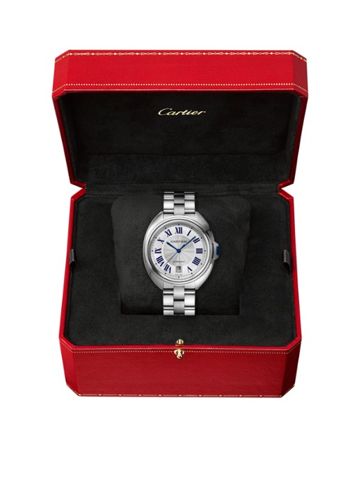 Cartier Clé de Cartier 40 mm horloge van staal - Automatic 1847MC - WSCL0007 - voorkant 2 zilver