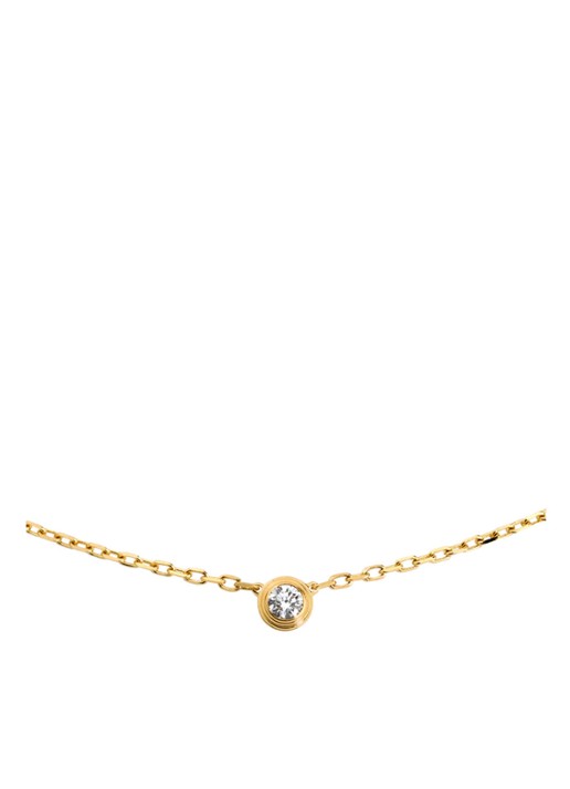 Cartier Diamants Légers small ketting van 18k geelgoud met diamant B7215800