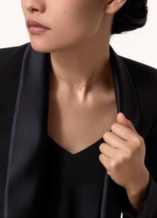 Cartier Diamants Légers small ketting van 18k geelgoud met diamant B7215800 - voorkant 2 geelgoud