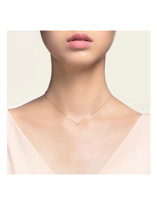 Cartier Diamants Légers small ketting van 18k roségoud met diamant B7215700 - detail 2 roségoud