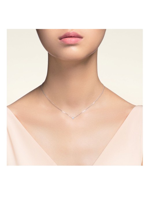 Cartier Diamants Légers small ketting van 18k witgoud met diamant CRB7215900 - detail 2 witgoud