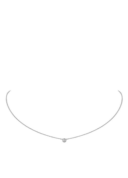 Cartier Diamants Légers XS ketting van 18k witgoud met diamant CRB7224515 - voorkant 3 witgoud