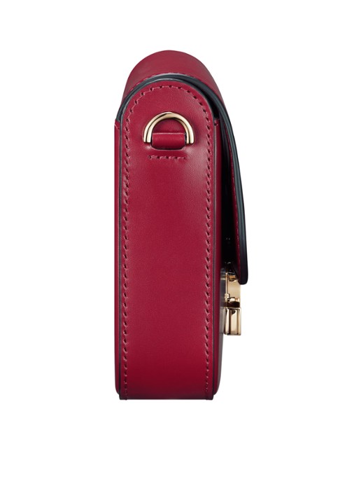 Cartier Double C Mini Chain crossbodytas van kalfsleer CRL1002306 - detail 4 kersenrood