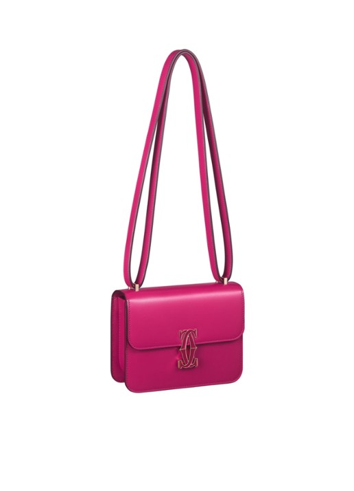 Cartier Double C Nano schoudertas van kalfsleer CRL1002297 - voorkant 2 roze