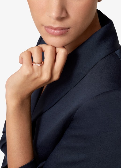 Cartier Étincelle de Cartier ring van 18 karaat roségoud met 0.10 ct diamant CRB42167 - voorkant 7 roségoud