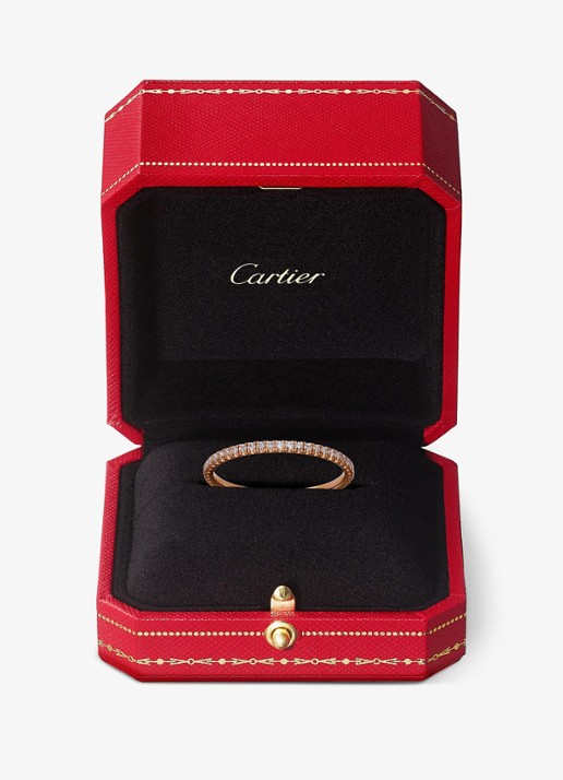 Cartier Etincelle de Cartier trouwring van 18 karaat roségoud met 0.22 ct diamant CRB4210500 - detail 6 roségoud