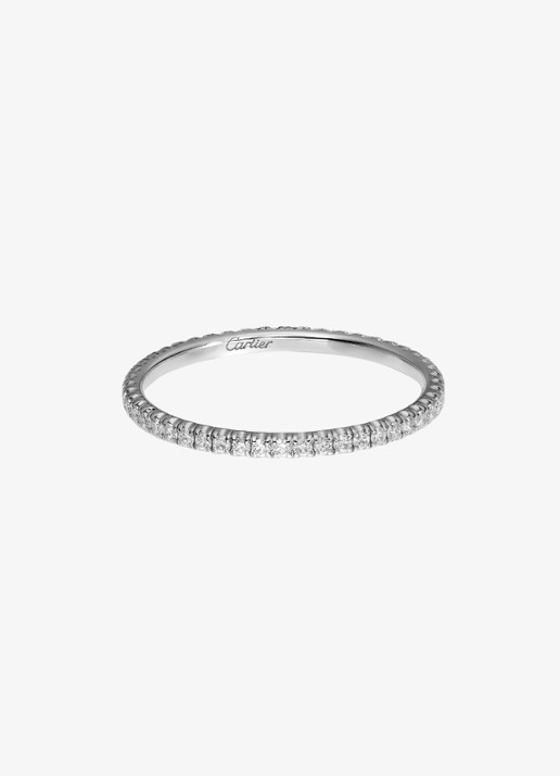 Cartier Etincelle de Cartier trouwring, van 18 karaat witgoud met 0.22 ct diamant CRB4210400