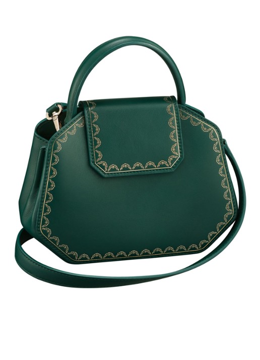 Cartier Guirlande de Cartier mini handtas van kalfsleer - voorkant groen