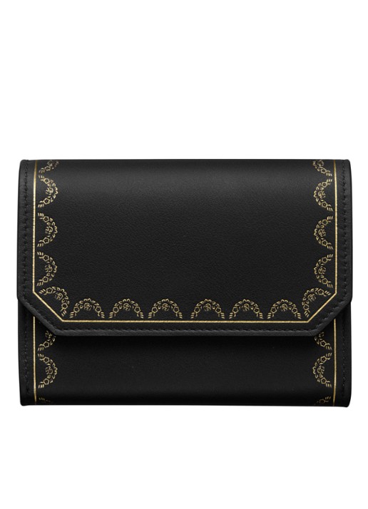 Cartier Guirlande de Cartier mini portemonnee van kalfsleer CRL3001712 - voorkant zwart