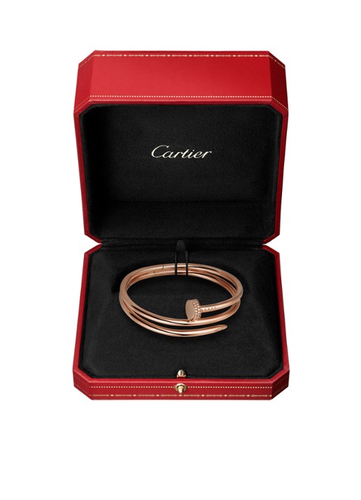 Cartier Juste un Clou armband van 18 karaat roségoud met 62 diamanten CRN6708400 - voorkant 2 roségoud