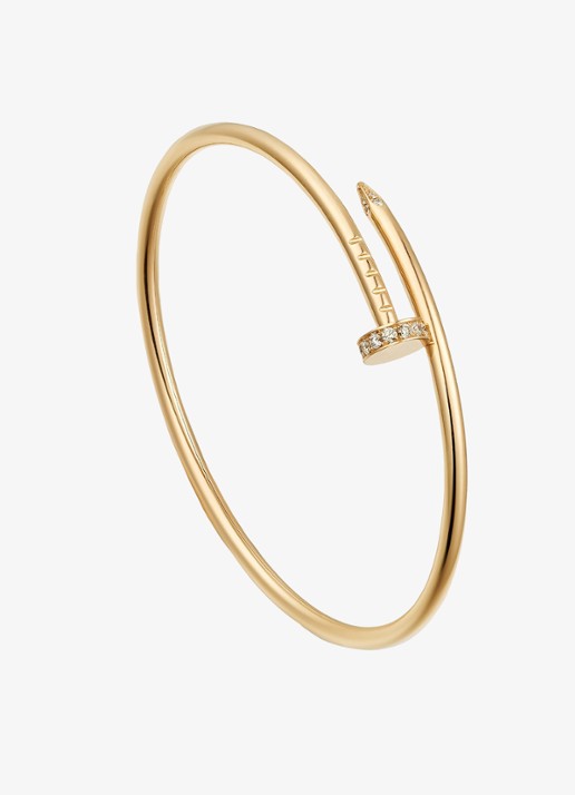 Cartier Juste un Clou bangle, klein model van 18 karaat geelgoud met 0.18 ct diamant CRB6066117 - voorkant 7 geelgoud
